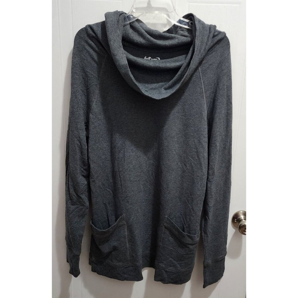 Half Moon by Modern Movement Women's Long Sleeve Cowl‎ Neck Sweatshirt Gray Sz L